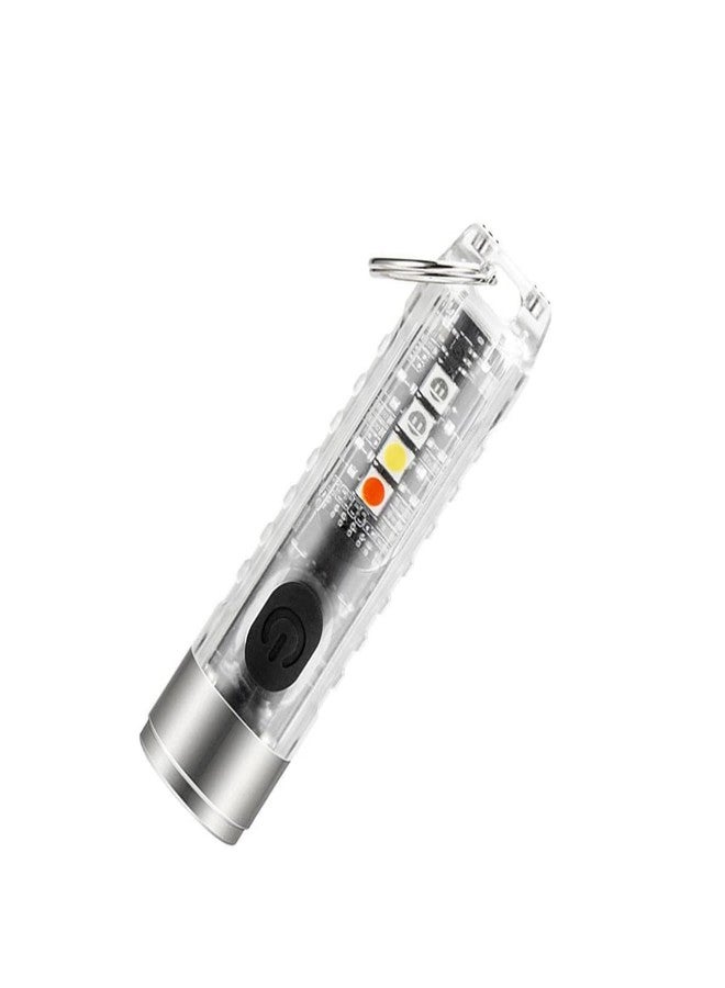 WINDFIRE Super Mini Keychain LED Flashlight, Rechargeable 400 Lumen Pocket , White/UV/Red Light 10 Lighting Modes, Lightweight, IP65 Waterproof Portable Tiny Small Torch for Walking Camping Emergency - Image 1